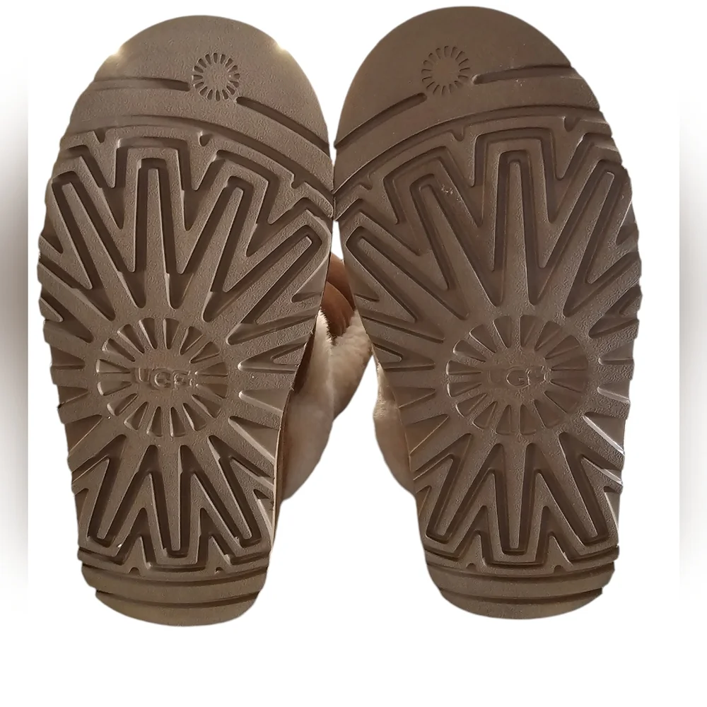 UGG Chestnut Tan Shearling Trim Winter Boots